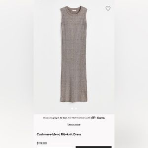 H&M Cashmere Blend Rib Knit Dress